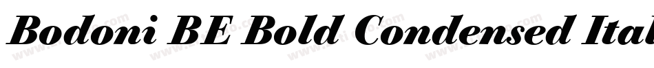 Bodoni BE Bold Condensed Italic字体转换